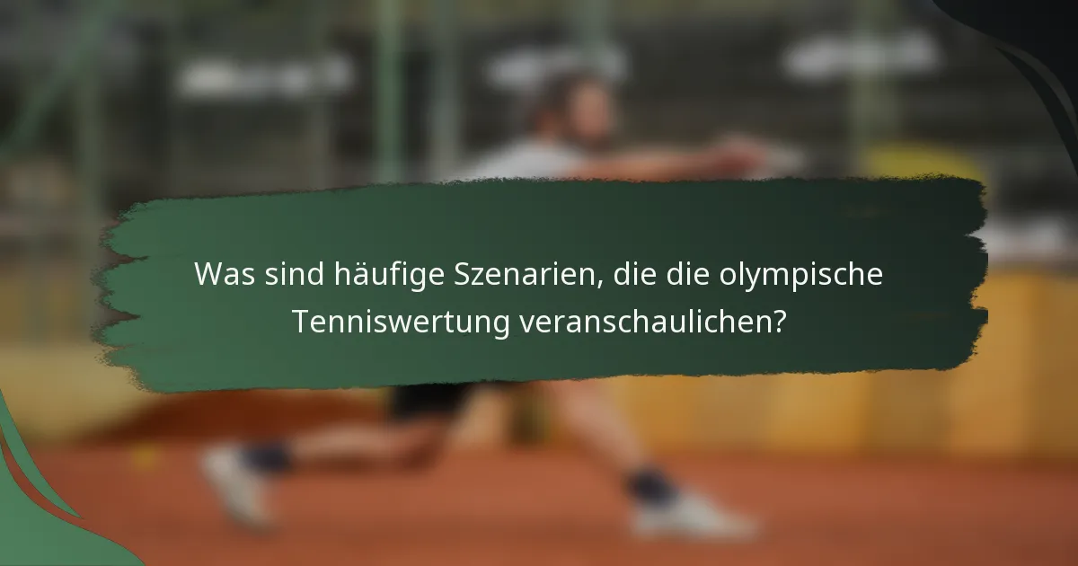 Was sind häufige Szenarien, die die olympische Tenniswertung veranschaulichen?