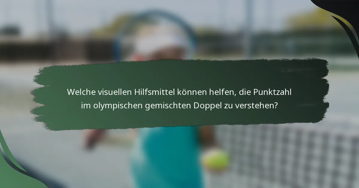 Welche visuellen Hilfsmittel können helfen, die Punktzahl im olympischen gemischten Doppel zu verstehen?