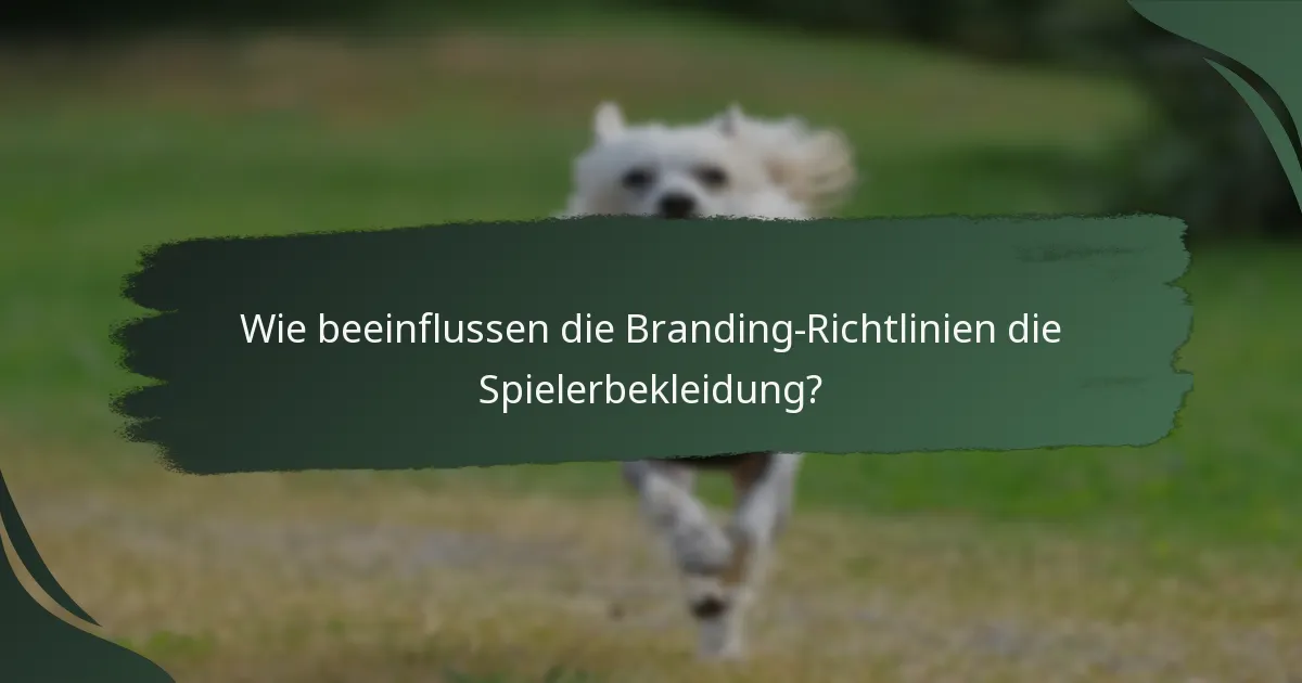 Wie beeinflussen die Branding-Richtlinien die Spielerbekleidung?